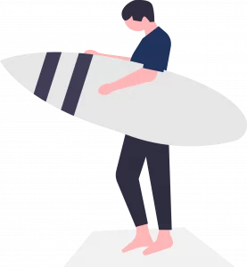 Icon of a surfer